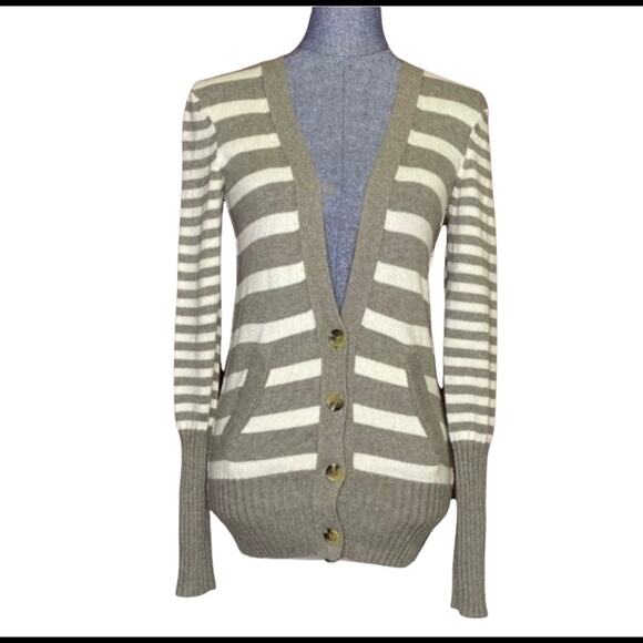 American Eagle Outfitters Sweaters - American Eagle Outfitters gray striped
cardigan S